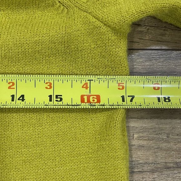 ANTHROPOLOGIE Sweater Sz Small $119‎ Soft Shelby Off Shoulder Mustard Yellow Top - Picture 11 of 12